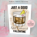 Funny Old Fashioned Pun Card For Him, A5 Greeting Card For His Valentines Day