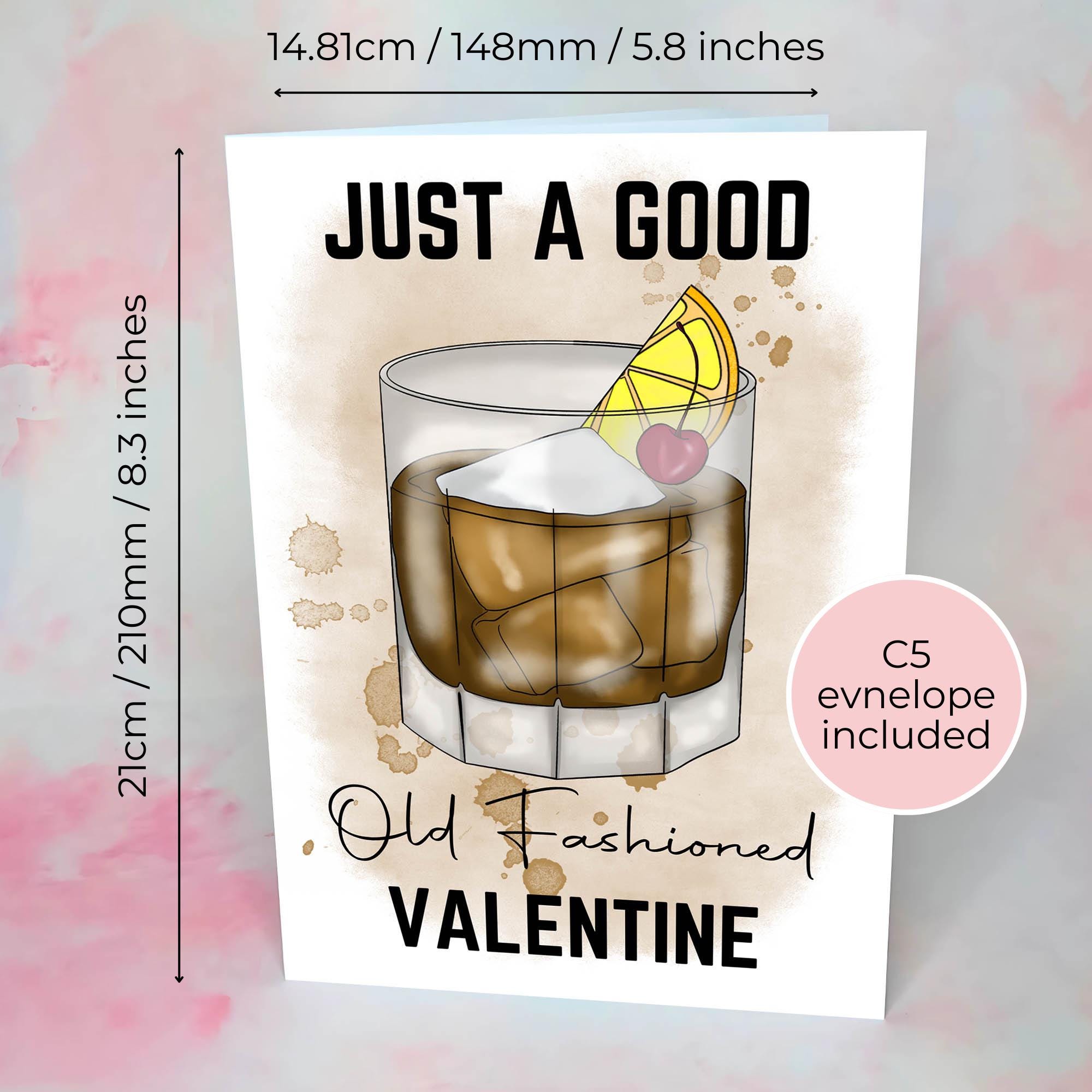 Funny Old Fashioned Pun Card For Him, A5 Greeting Card For His Valentines Day