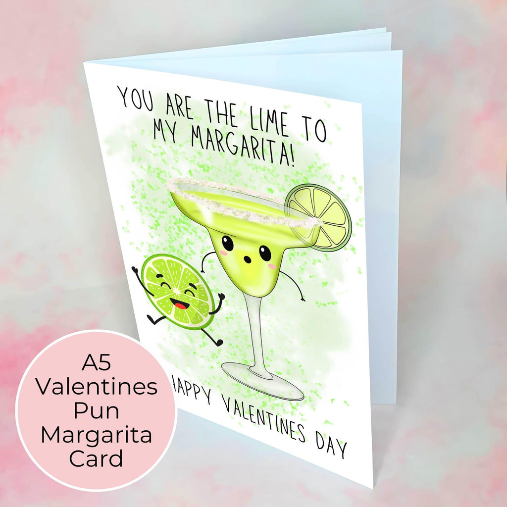 Funny Margarita Valentines Cocktail Card, A5 Greeting Card For Him Or Her