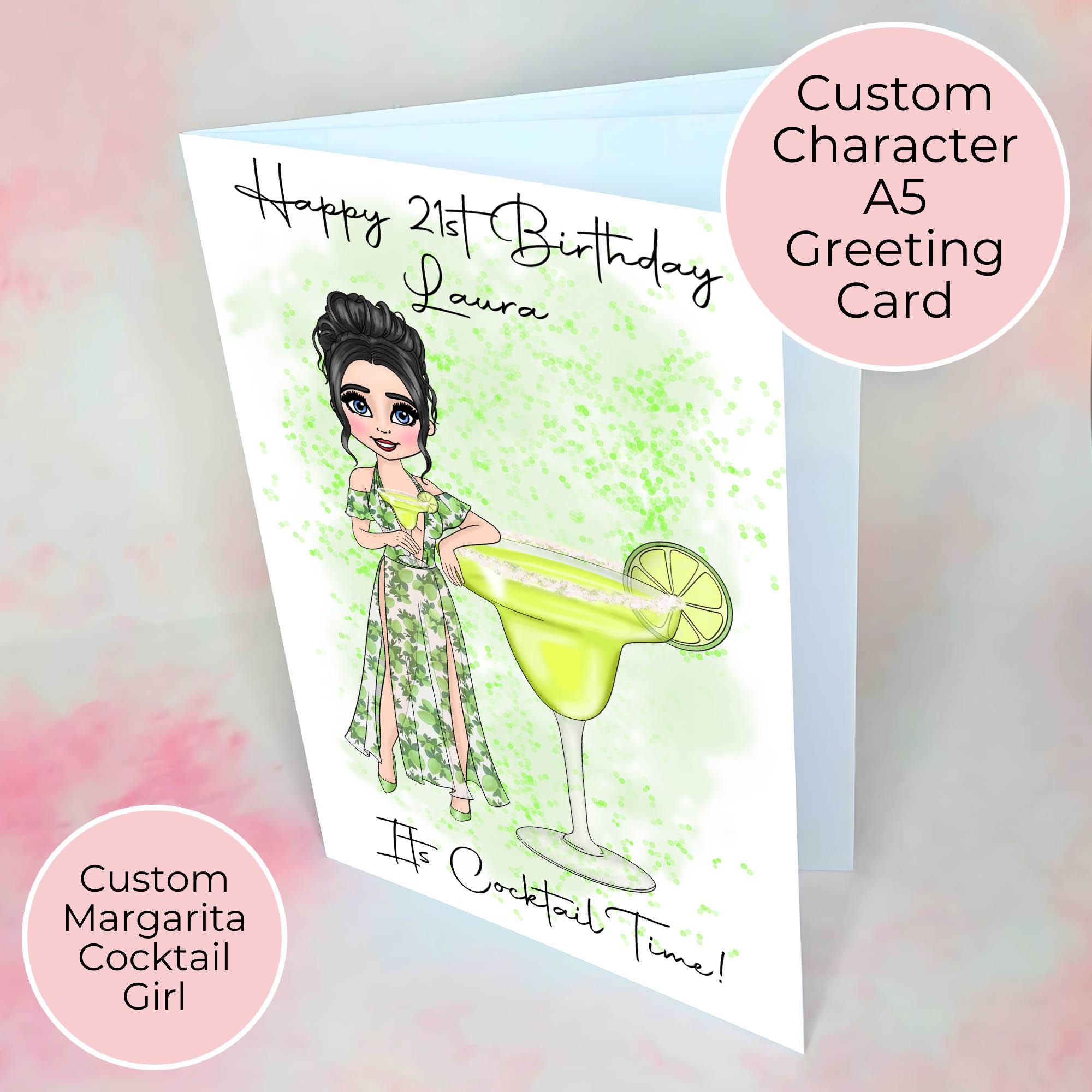 Personalised Margarita Greeting Card, End Of Term Card For Teacher