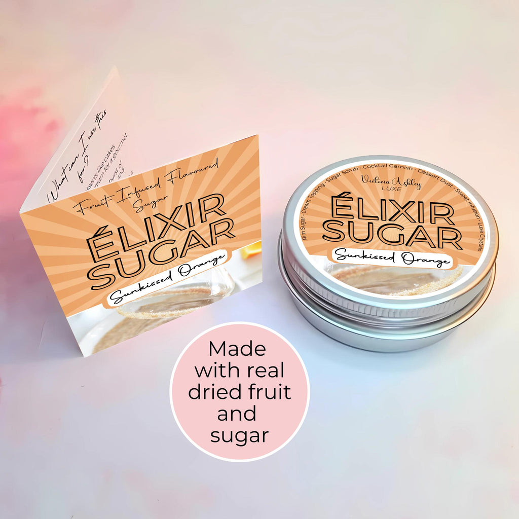 Sunkissed Orange Infused Flavoured Artisan Giftable Sugar Tin #FRS