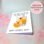 Personalised Whiskey Sours Father's Day Card, Custom Character Dad Greeting Card
