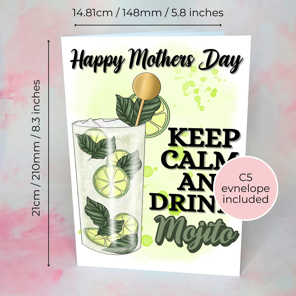Keep Calm And Drink Mojito A5 Mothers Day Card