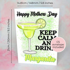 Keep Calm And Drink Margarita A5 Mothers Day Card