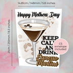 Keep Calm and Drink Espresso Martini A5 Mothers Day Card