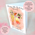 Personalised Sex on the Beach Birthday Card, A5 Summer Cocktail Greeting Card For Her