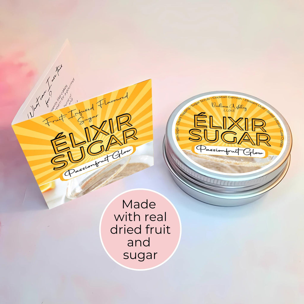 Passionfruit Infused Flavoured Artisan Giftable Sugar Tin #FRS