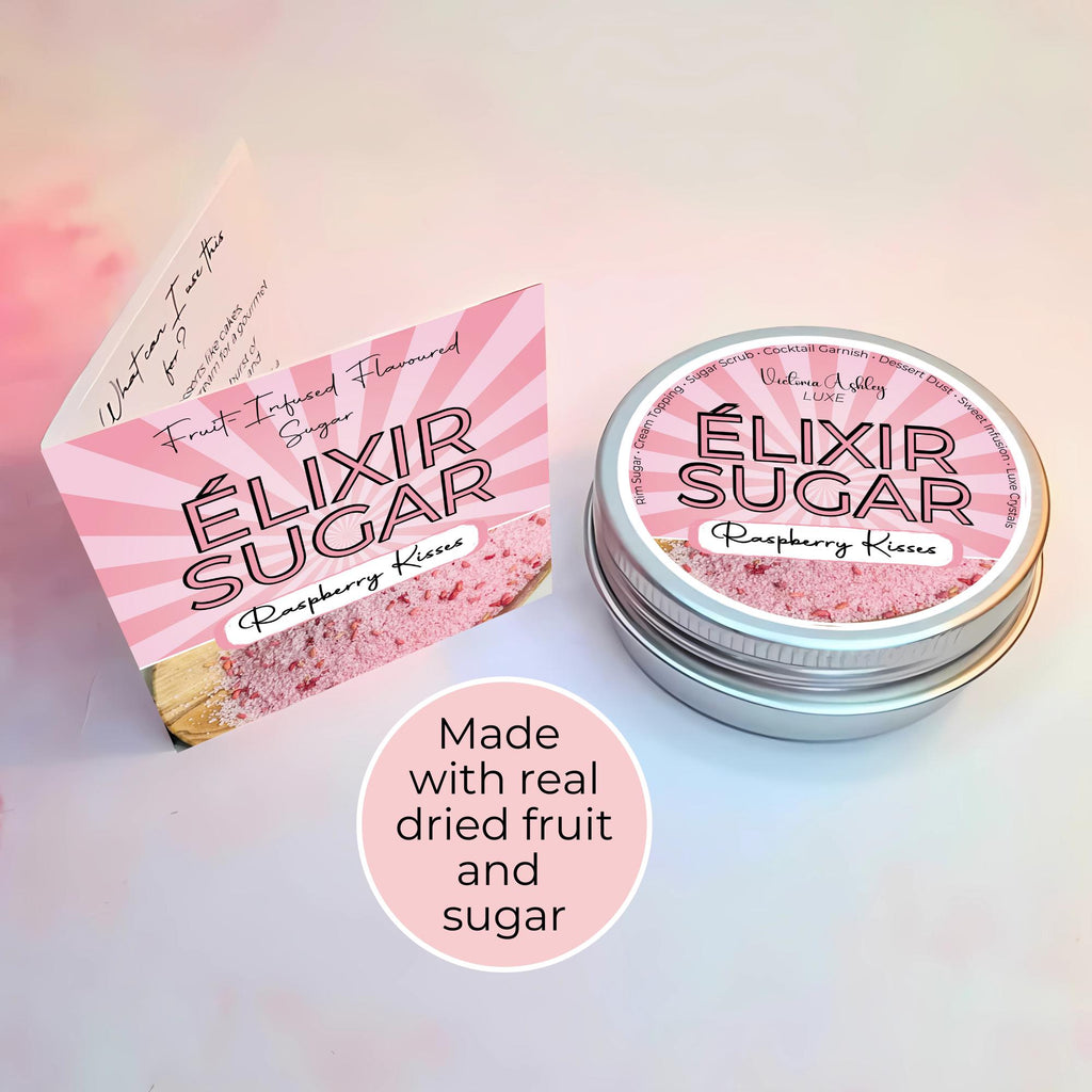 Raspberry Infused Flavoured Artisan Giftable Sugar Tin #FRS