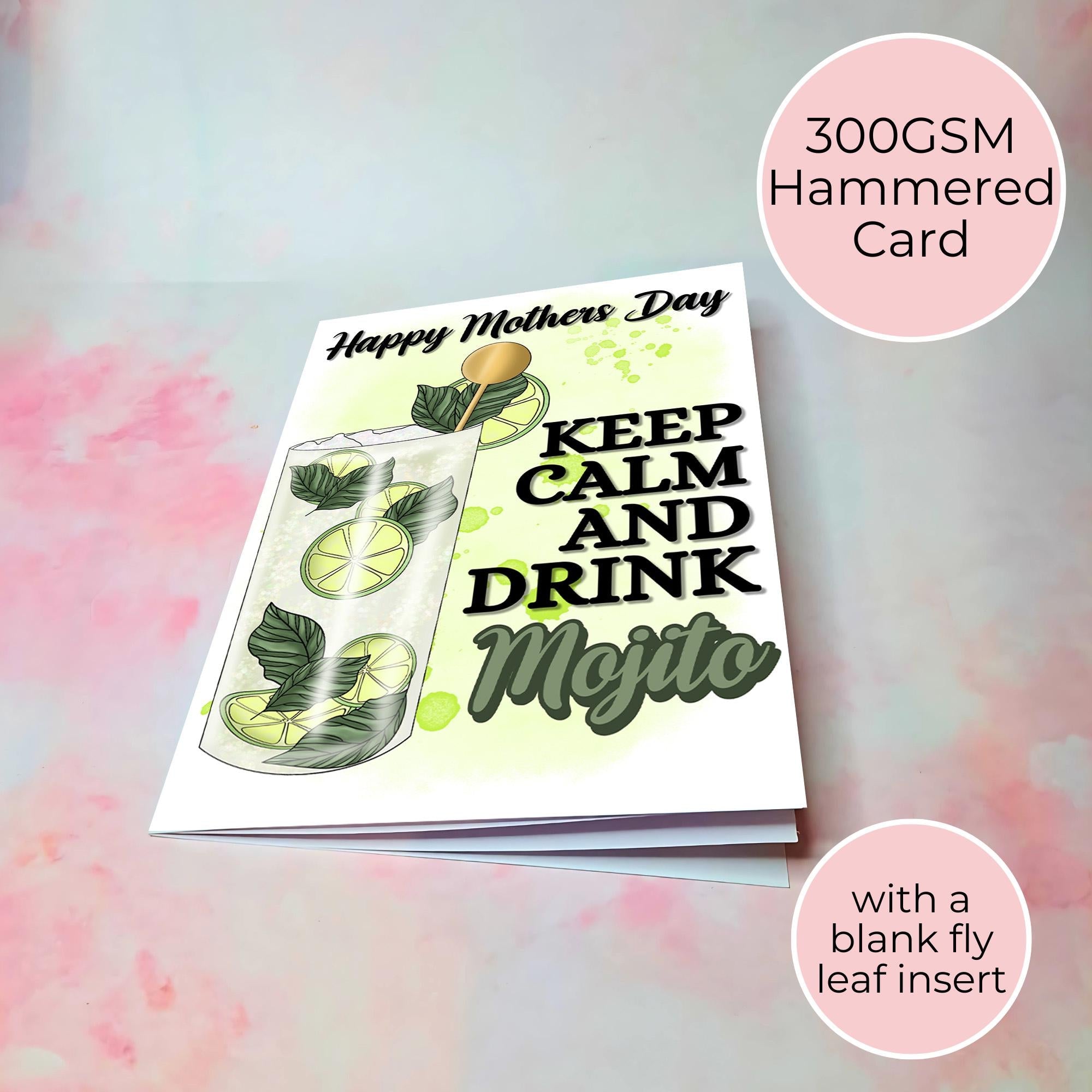 Keep Calm And Drink Mojito A5 Mothers Day Card