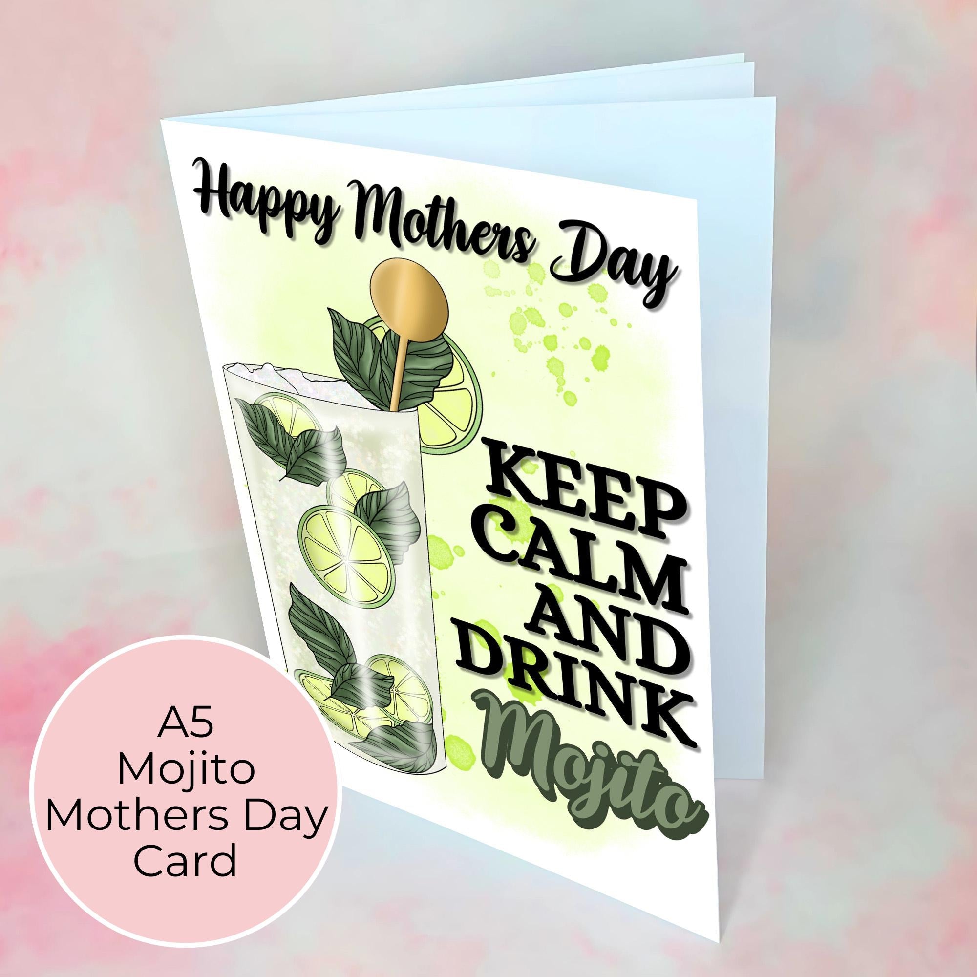 Keep Calm And Drink Mojito A5 Mothers Day Card