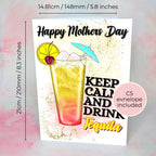 Keep Calm and Drink Tequila Sunrise A5 Mothers Day Card