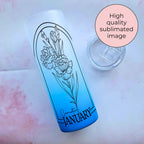 January Birth Flower Ombre Tumbler, Carnation Line Art Tumbler For Her