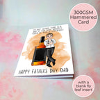 Personalised Jack Daniels Whiskey Father's Day Card, Custom Character Dad Greeting Card