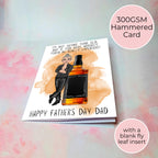Personalised Jack Daniels Whiskey Father's Day Card, Custom Character Dad Greeting Card