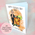 Personalised Old Cuban Father's Day Card, Custom Character Dad Greeting Card