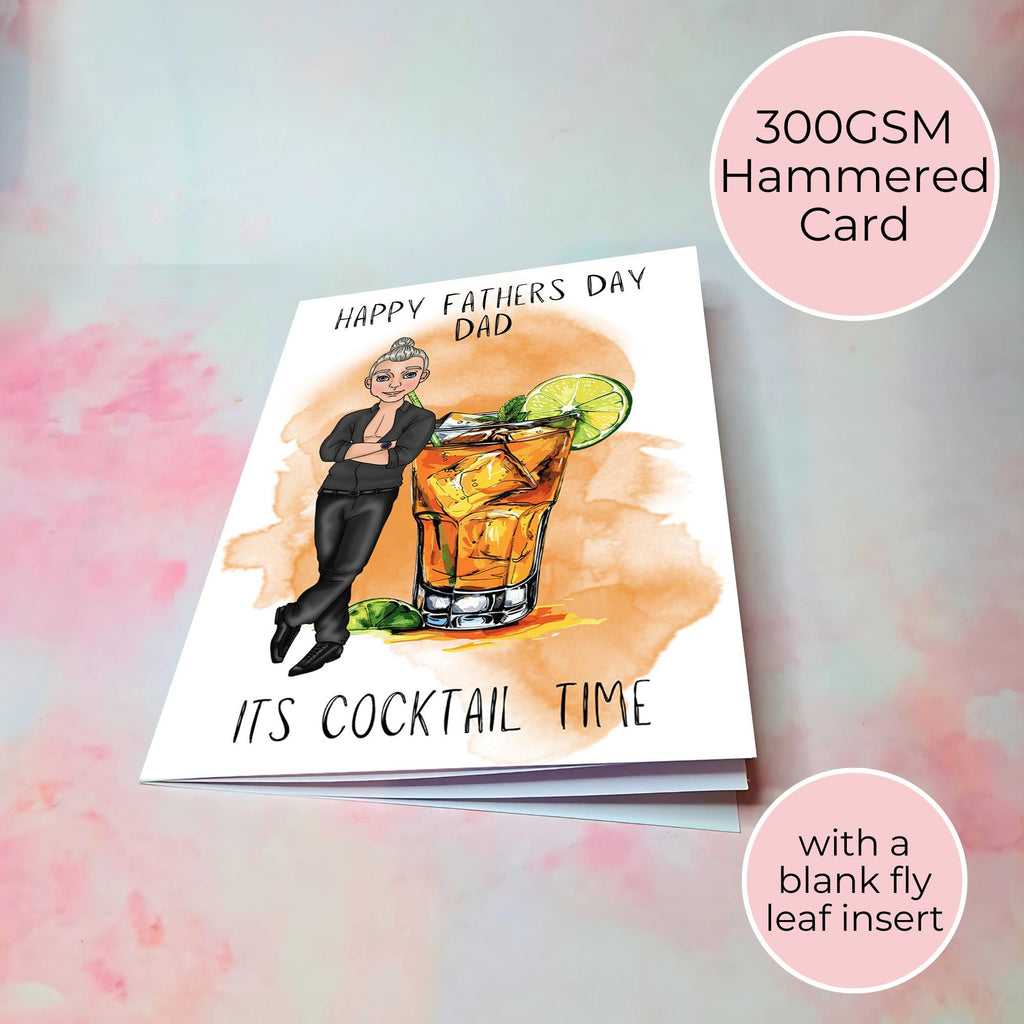 Personalised Old Cuban Father's Day Card, Custom Character Dad Greeting Card