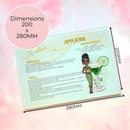Personalised Appletini Cocktail Chopping Board, A4 Tempered Glass Worktop Saver