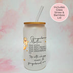 Personalised Gingerbread Martini Character Glass With Cocktail Recipe, Christmas Secret Santa Gift For Co-Worker