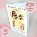Personalised Pina Colada Birthday Card, A5 Card For Girl Friend Birthday