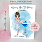 Personalised Greek Mati Birthday Card, A5 Evil Eye Card For Mati Lovers