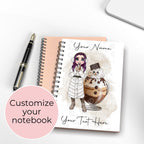 Personalised A5 Dirty Snowman Cocktail Notebook, Secret Santa Gift For Co-Worker