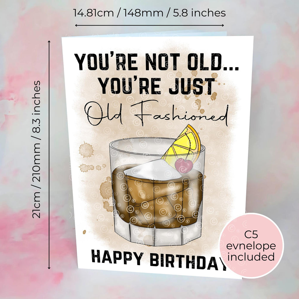 Personalised Old Fashioned A5 Birthday Greeting Card For Him