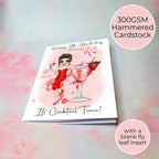Personalised Strawberry Daiquiri Birthday Card, Summer Soiree Greeting Card For Her