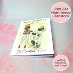 Personalised Mojito Cocktail Card For Her, Mint Birthday Card For Best Friend