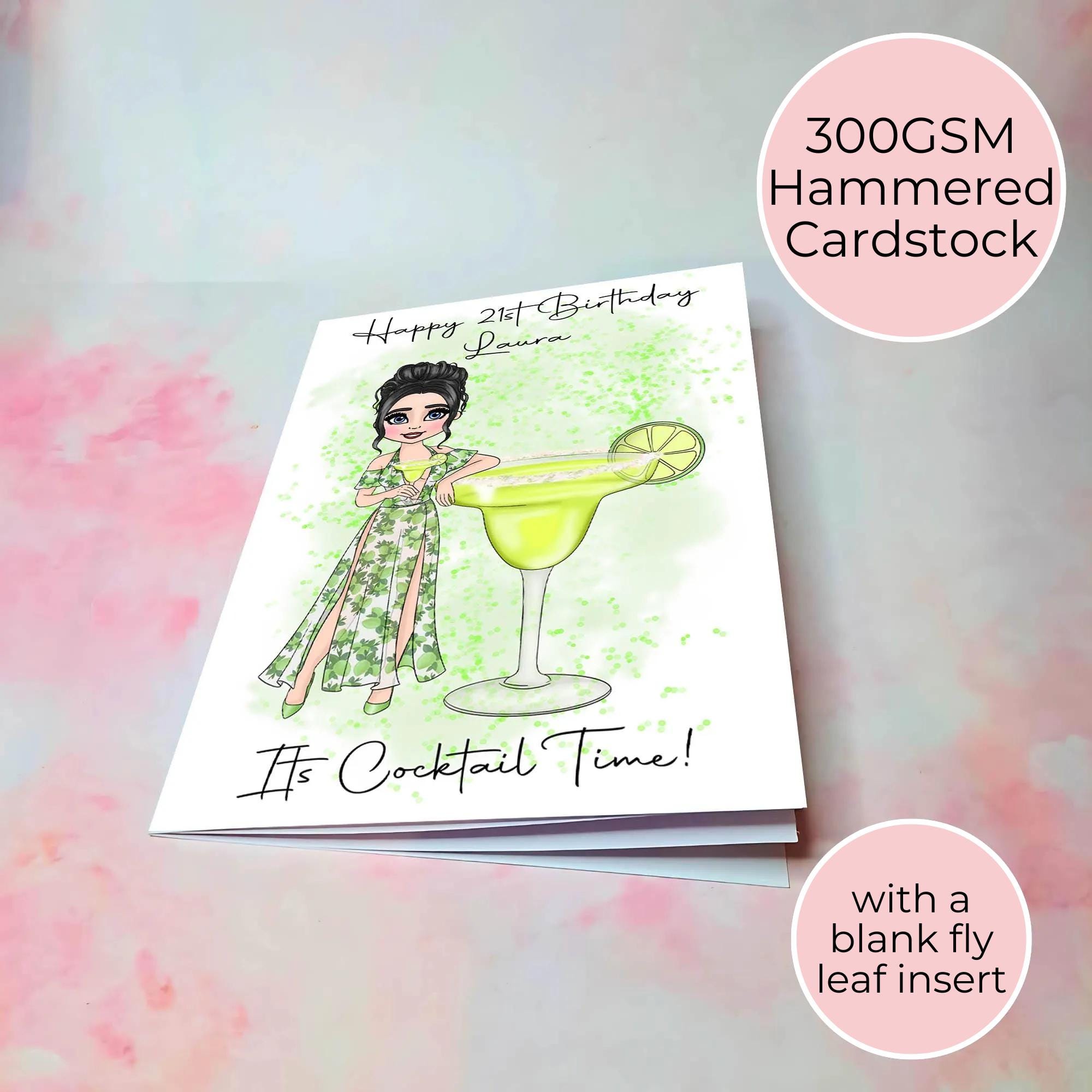 Personalised Margarita Greeting Card, End Of Term Card For Teacher