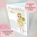 Personalised French 75 Graduation Card, End Of Term Card For Graduation