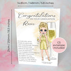 Personalised French 75 Graduation Card, End Of Term Card For Graduation