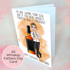 Personalised Jack Daniels Whiskey Father's Day Card, Custom Character Dad Greeting Card