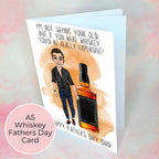 Personalised Jack Daniels Whiskey Father's Day Card, Custom Character Dad Greeting Card