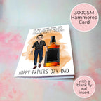 Personalised Jack Daniels Whiskey Father's Day Card, Custom Character Dad Greeting Card