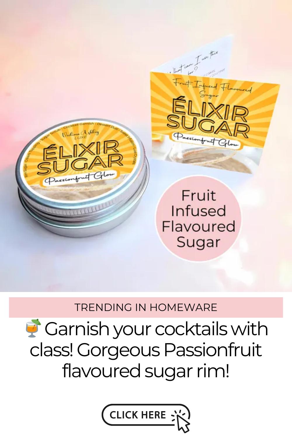 Passionfruit Infused Flavoured Artisan Giftable Sugar Tin #FRS