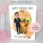 Personalised Old Cuban Father's Day Card, Custom Character Dad Greeting Card