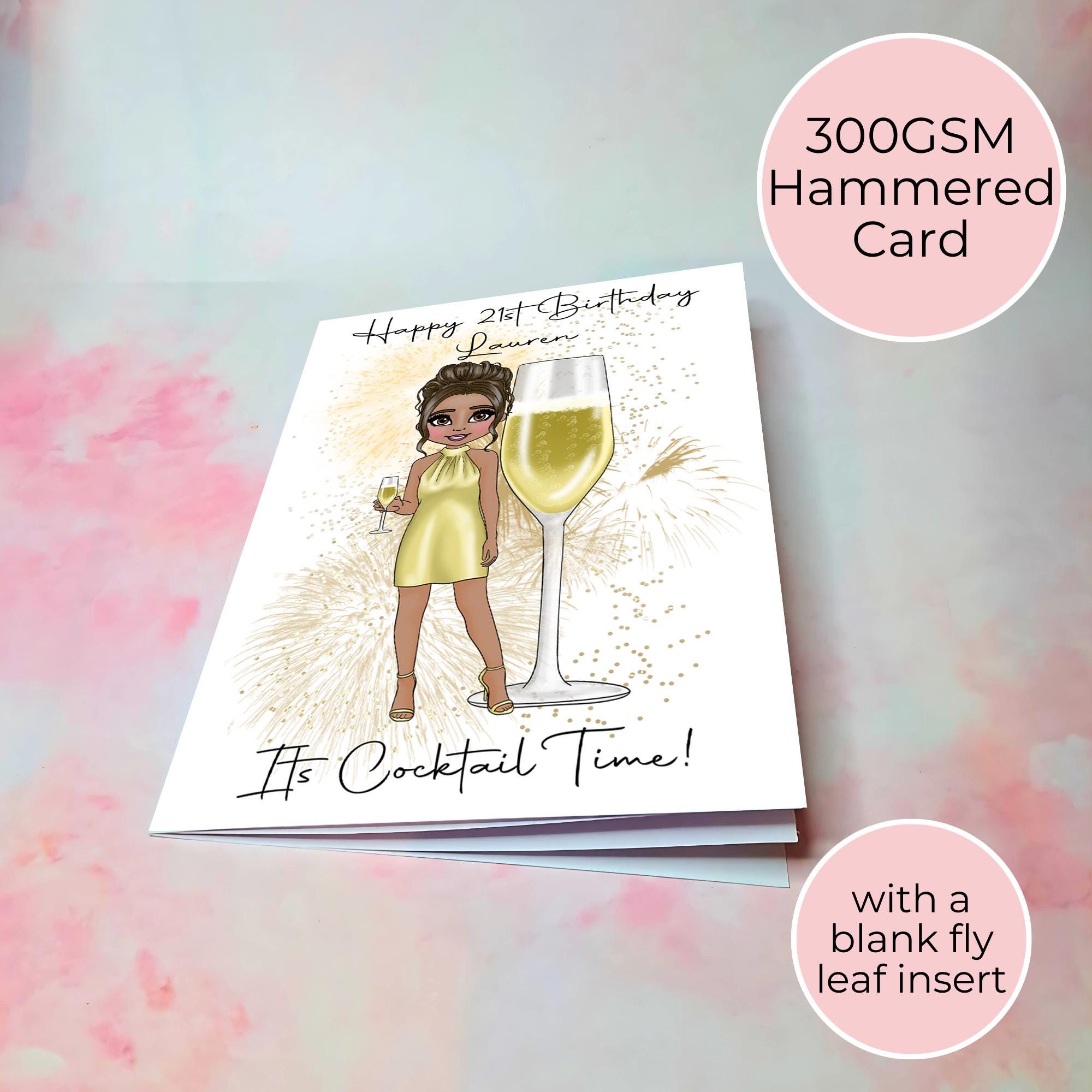 Personalised French 75 Card, A5 Birthday Card For Champagne Lover