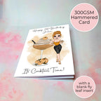 Personalised Pumpkin Martini Birthday Card, A5 Greeting Card For Autumn / Fall Birthdays