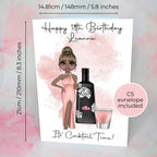 Personalised Tequila Rose Birthday Card, A5 Greeting Card For Cocktail Lovers