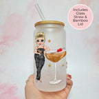 Personalised Manhattan Character Glass With Cocktail Recipe