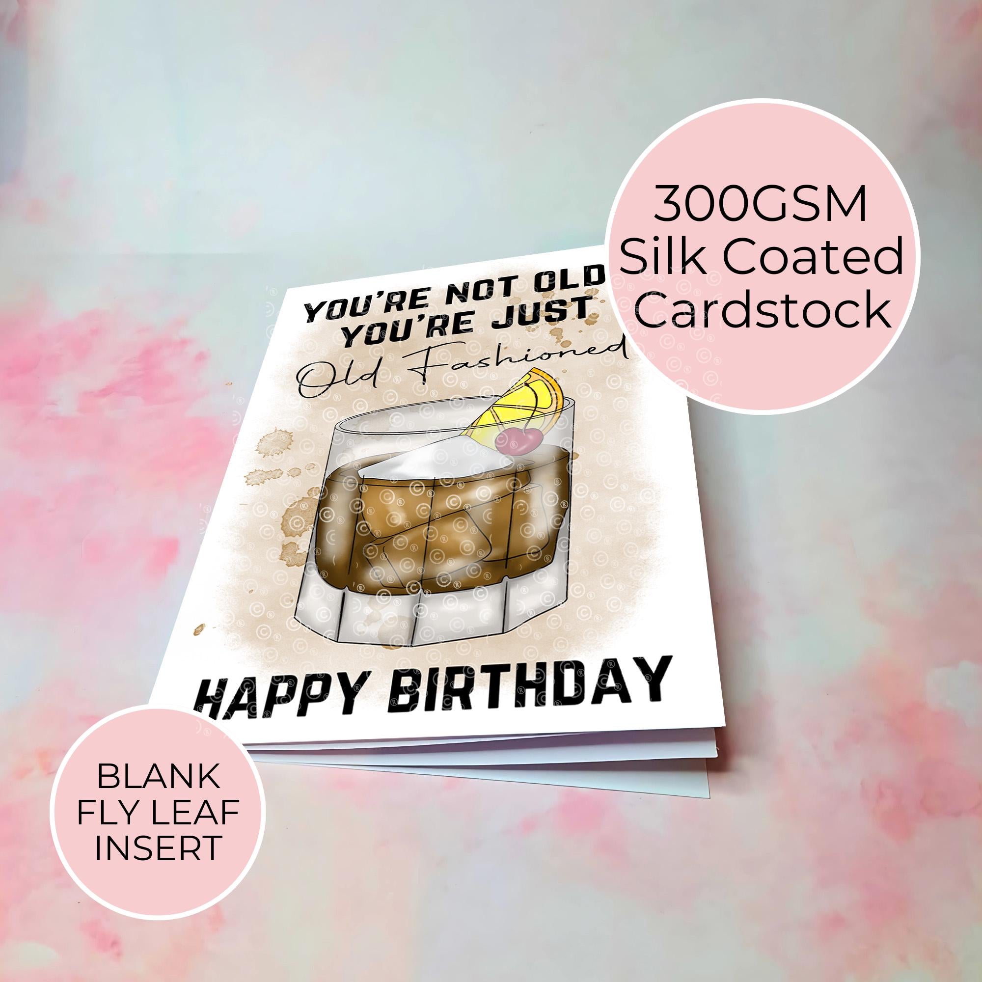 Personalised Old Fashioned A5 Birthday Greeting Card For Him