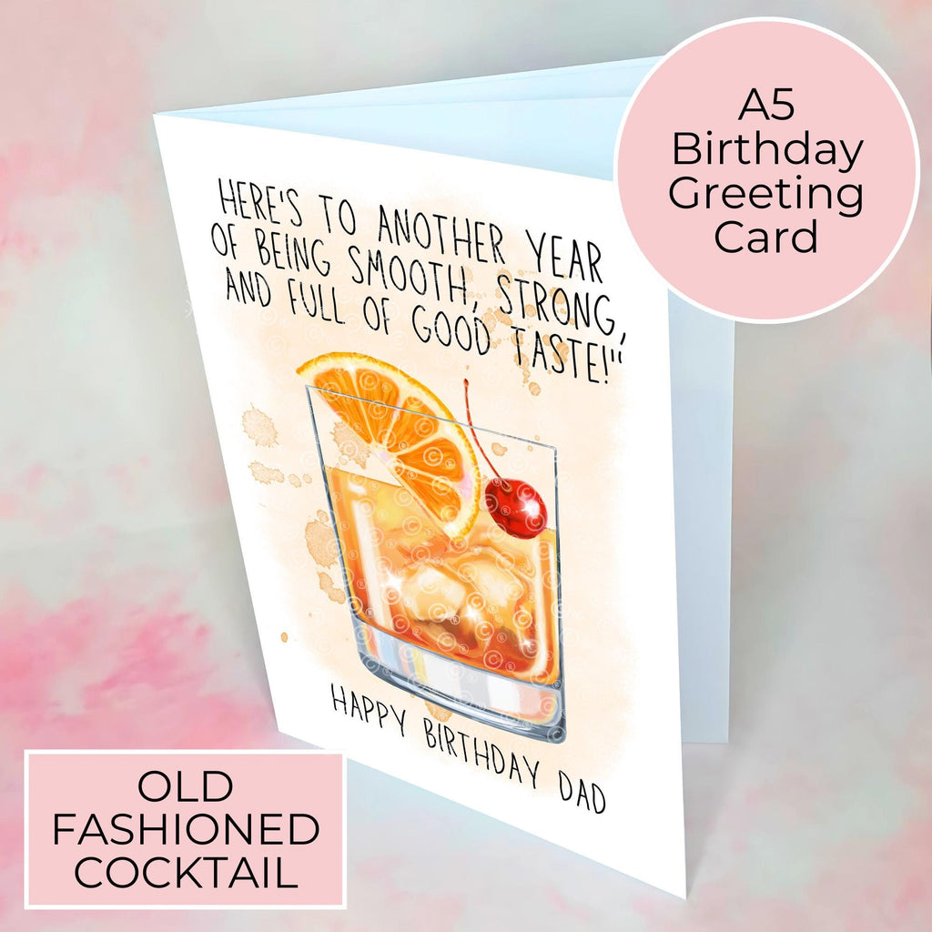 Personalised Old Fashioned A5 Birthday Greeting Card For Him
