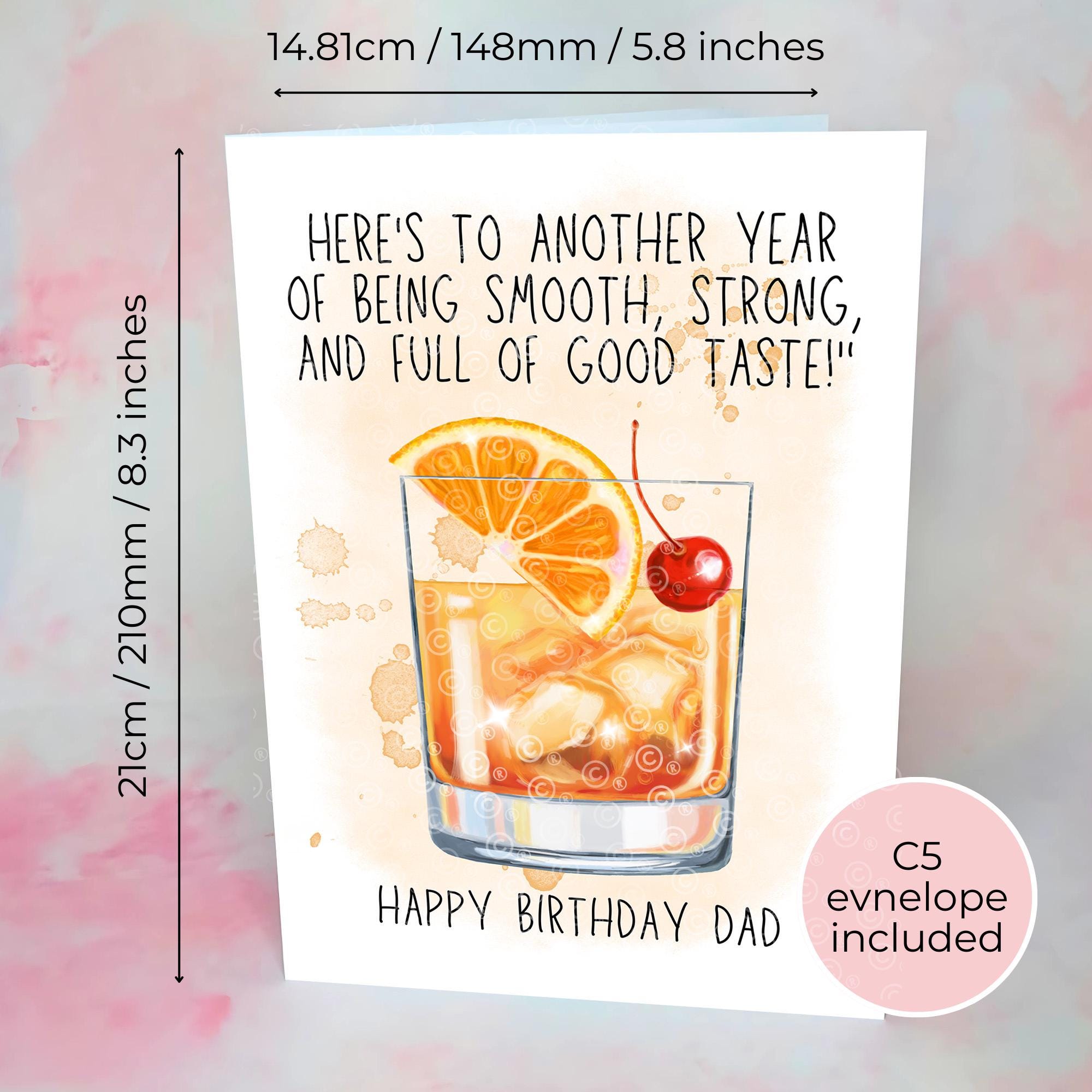 Personalised Old Fashioned A5 Birthday Greeting Card For Him