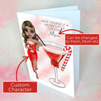 Personalised Candy Cane Christmas Cocktail Card For A Beautiful Mum