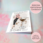Personalised Espresso Martini Birthday Card, Greeting Card For Girl Friend