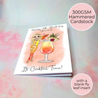 Personalised Sex on the Beach Birthday Card, A5 Summer Cocktail Greeting Card For Her