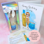 Personalised Vodka Girl Character Glass With Cocktail Recipe, Best Friend Milestone Birthday Gift