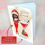 Personalised Mrs Clausmopolitan Christmas Cocktail Card For A Special Friend