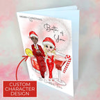 Personalised Candy Cane Christmas Cocktail Card To A Couple