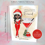 Personalised Mrs Clausmopolitan Christmas Cocktail Card For A Special Friend